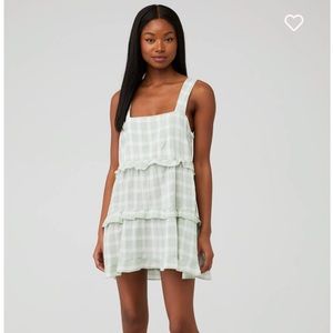 Green Gingham Mumu Mini